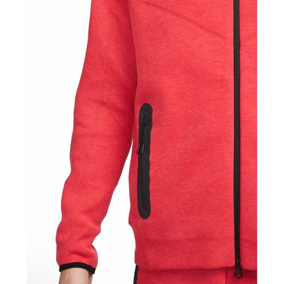 Nike Tech Fleece Full Zip Hoodie Light University Red Mens Sz Sm Tall FB7921-672 - Picture 5 of 8